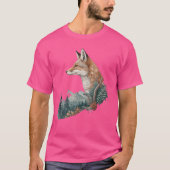 T-shirt Deer Harmony – Geometric Wildlife & Nature Tee (Devant)