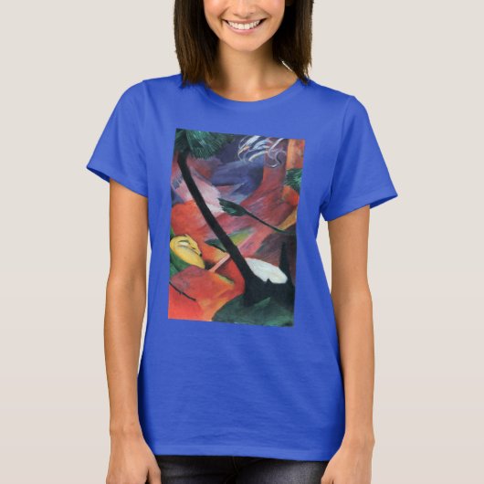 T-shirt Deer in the Forest II par Franz Marc; Reh im Walde (Devant)