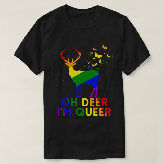 T-shirt Deer Queer LGBT (Design devant)