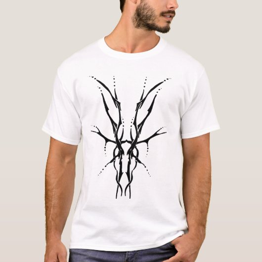 T-shirt Deer Skull Tribal Design pour les chasseurs de cer (Devant)