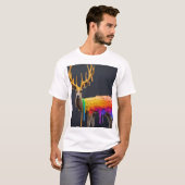 T-shirt "Deer with Rainbow Drift Design : Bold and Artisti (Devant entier)