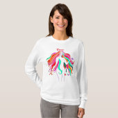 T-shirt Déesse aux cheveux longs multicolores Thunder_Cove (Devant entier)