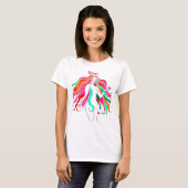 T-shirt Déesse aux cheveux longs multicolores Thunder_Cove (Devant entier)