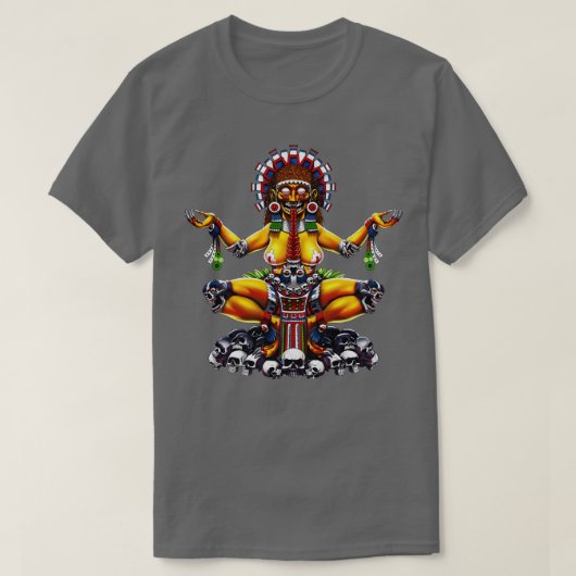 T-shirt Déesse aztèque Tlaltecuhtli (Design devant)