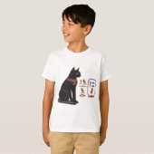 T-shirt Déesse Bastet de chat égyptien (Devant entier)