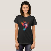 T-shirt Déesse de glace de feu céleste (Devant entier)