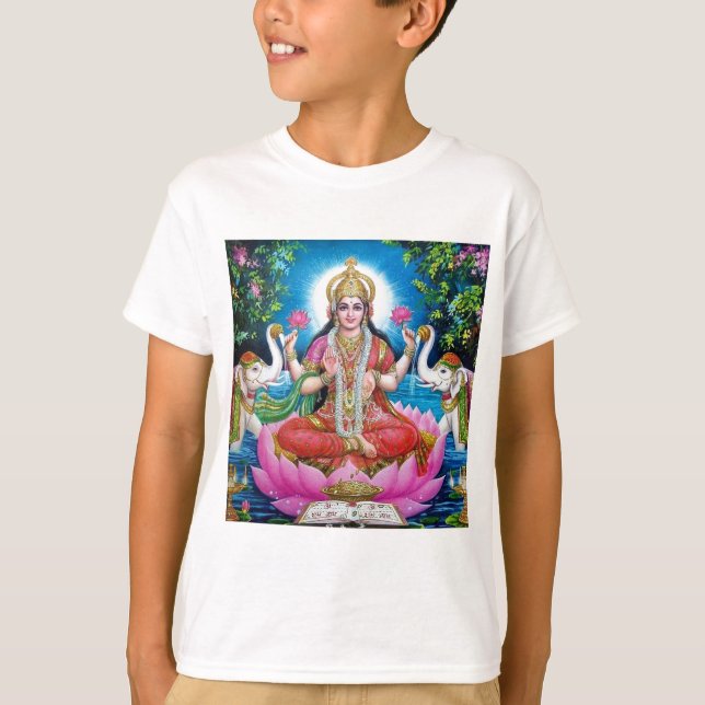 T-shirt Déesse de Lakshmi de l'amour, de la prospérité, et (Devant)