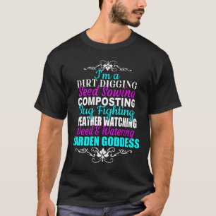 T-shirt Déesse du jardin Jardinage Femmes Plantant Jardi