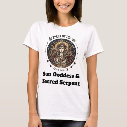 T-shirt Déesse du Soleil & Serpent Sacré (Devant)