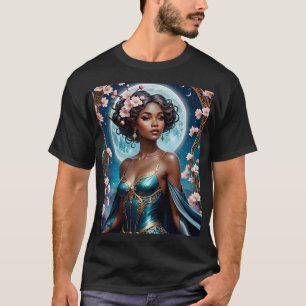 T-shirt Déesse Lune dans l'Imaginaire Fleur Tee