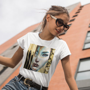 T-shirt Déesse Mystique Éthérée en Or