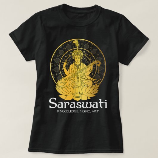 T-shirt Déesse Saraswati Jersey Hindouisme Dieux hindous D (Design devant)
