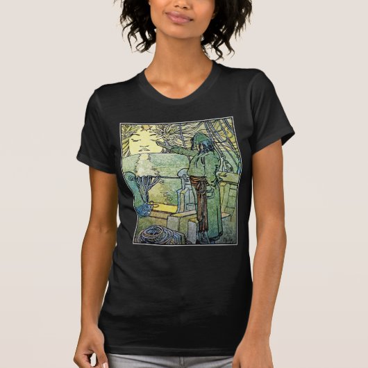 T-shirt Déesse Sun par Alphonse Mucha (Devant)