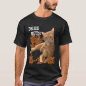 T-shirt Deez Nuts plaisante avec Cat et Almonds (Devant)