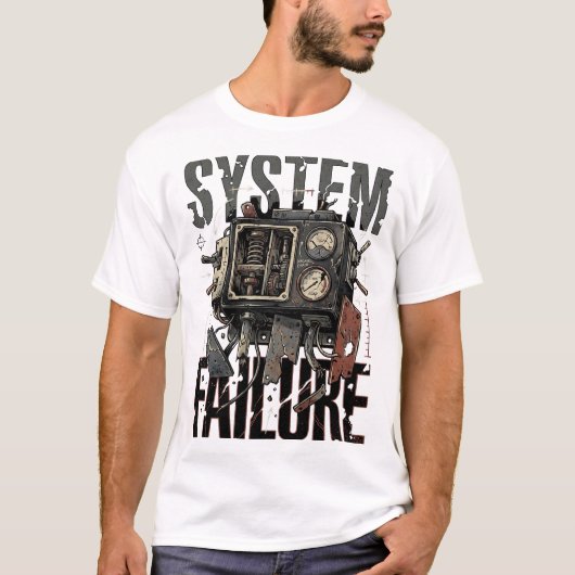 T-shirt Défaillance du système Machine rétro Graphique ind (Devant)