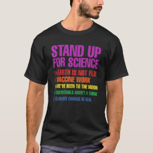 T-shirt Defendez la science, la Terre n'est pas plate