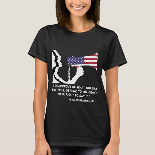 T-shirt Défendez T des femmes de liberté de parole (Devant)