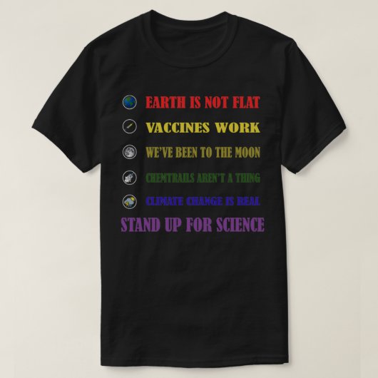 T-shirt Défendre La Science  (Design devant)