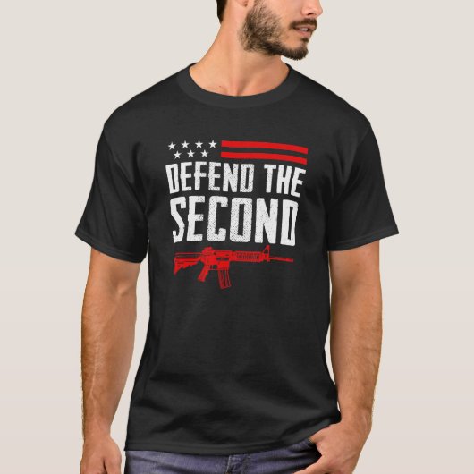 T-shirt Défendre Le Deuxième Amendement Pro Gun Usa Ar15 R (Devant)