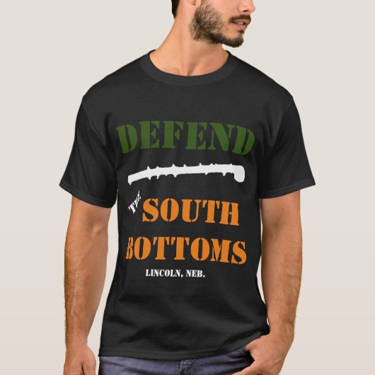 T-shirt Défendre le Sud des Bottoms Irlandais Shillelagh T (Devant)