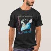 T-shirt Défi au faisceau de bleu de projet de recherche (Devant)