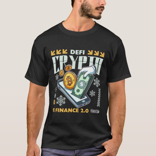 T-shirt Defi : Crypto est finance 2.0 (Devant)