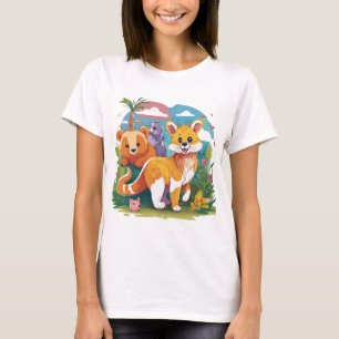 T-shirt Défilé d'Animaux Adorables – Description de T-Shir