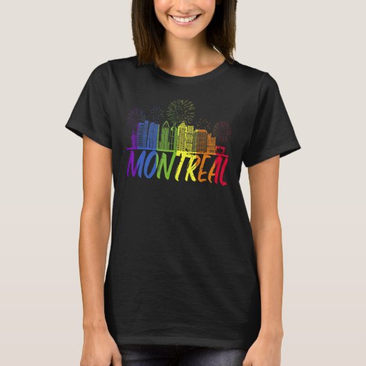 T-shirt Défilé de la Fierté Skyline Montréal (Devant)