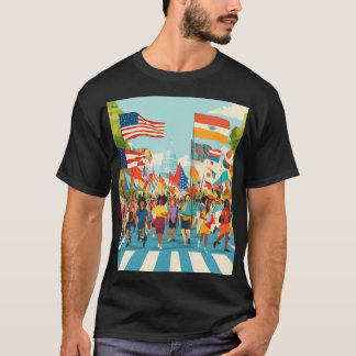 T-shirt Défilé de l'unité : célébration de la diversité ;