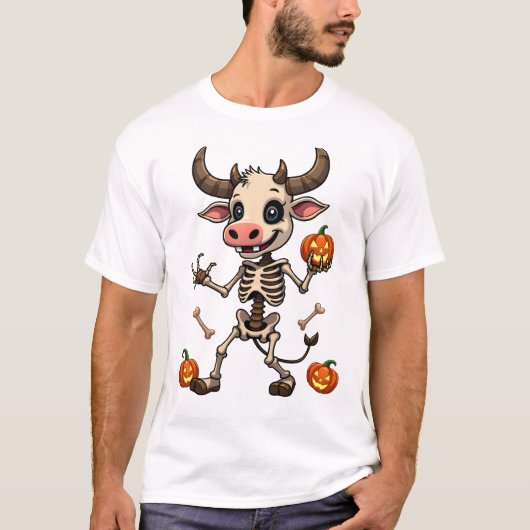 T-shirt Défilé de vaches squelettes (Devant)