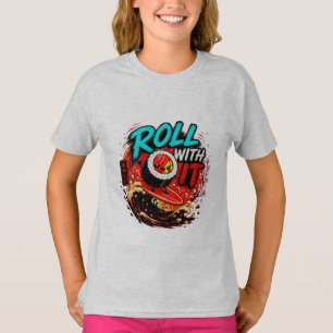 T-shirt Défilement Avec – Drôle Design de Sushi de Surf