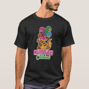 T-shirt Défilons mardi gras à vous tous masque de chat de