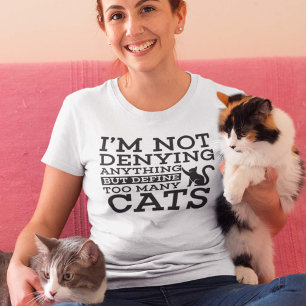 T-shirt Définir trop de chats