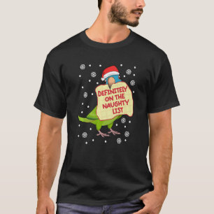 T-shirt Definitely On Naughty List Parrot I Blue crowned C