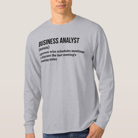 T-shirt Définition amusante de Business Intelligence Analy (Devant)
