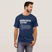 T-shirt Définition amusante de l'assistant administratif (Devant entier)