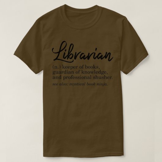 T-shirt Définition amusante du bibliothécaire (Design devant)