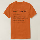 T-shirt Définition antisociale 3 (Design devant)