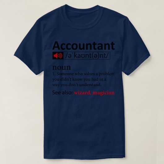 T-shirt Définition comptable (Design devant)