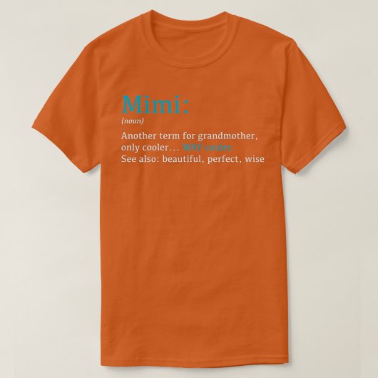 T-shirt Définition de cadeau pour les femmes Mimi (Design devant)