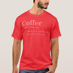 T-shirt Définition de café Citations drôles de café Humour