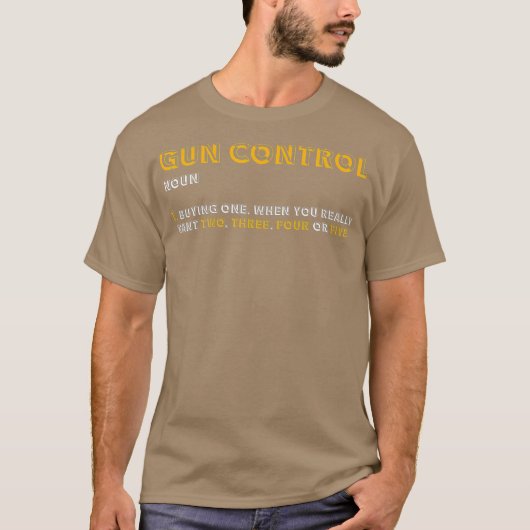 T-shirt Définition de contrôle des armes à feu amusant Arm (Devant)
