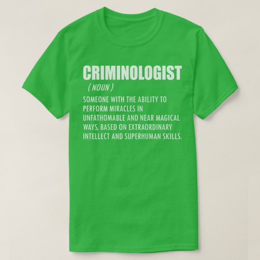 T-shirt Définition de criminologue w (Design devant)