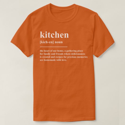 T-shirt Définition de cuisine (Design devant)