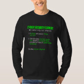 T-shirt Définition De Cyber Security Expert Pour Programma (Devant)