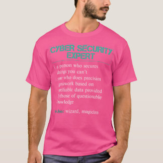 T-shirt Définition de Cybersécurité Expert