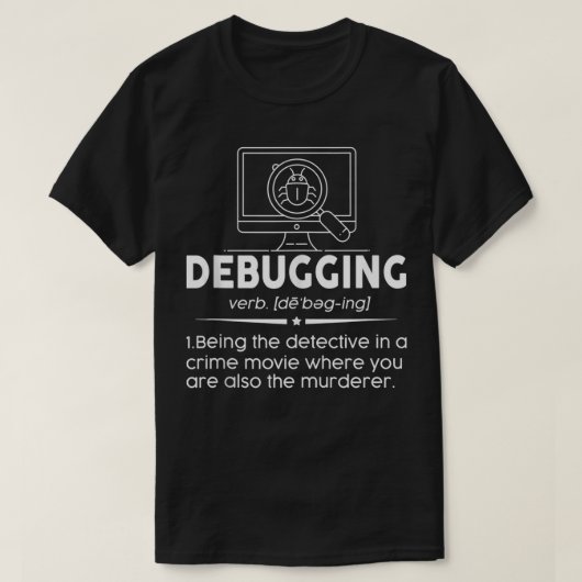 T-shirt Définition de débogage programmation de codage amu (Design devant)