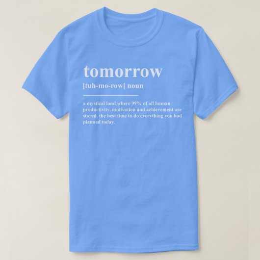 T-shirt Définition de demain (Design devant)