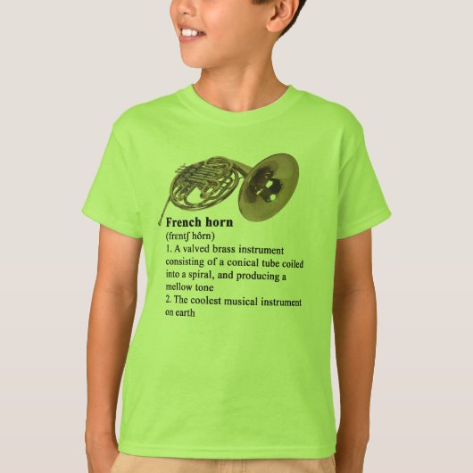 T-shirt Définition de dictionnaire de cor de harmonie (Devant)