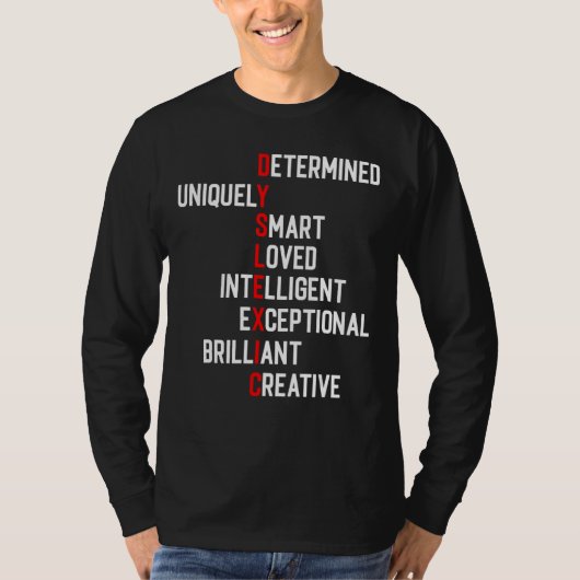 T-shirt Définition De Dyslexie Sensibilisation Interventio (Devant)